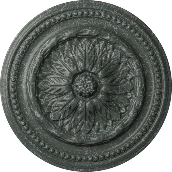 Ekena Millwork Chester Ceiling Medallion (Fits Canopies up to 2 1/4"), 15 3/4"OD x 1 7/8"P, Athenian Green Crackle CM15CHAGC - main